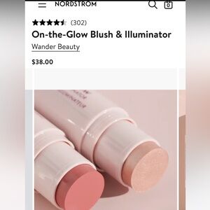 Wander beauty NWT On-the-Glow Blush & Illuminator highlighter
